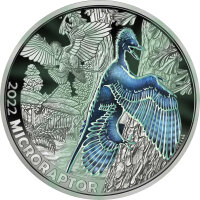 Österreich Super Saurier 3 Euro 2022 Microraptor