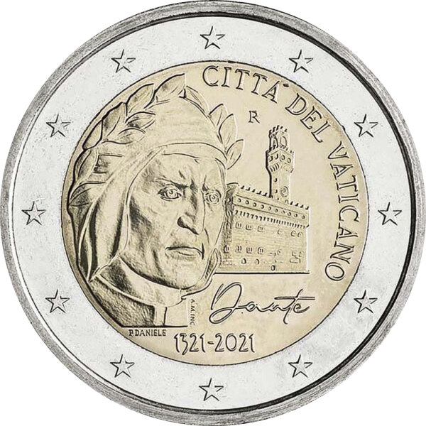 Vatikan 2 Euro 2021 "Dante Alighieri"