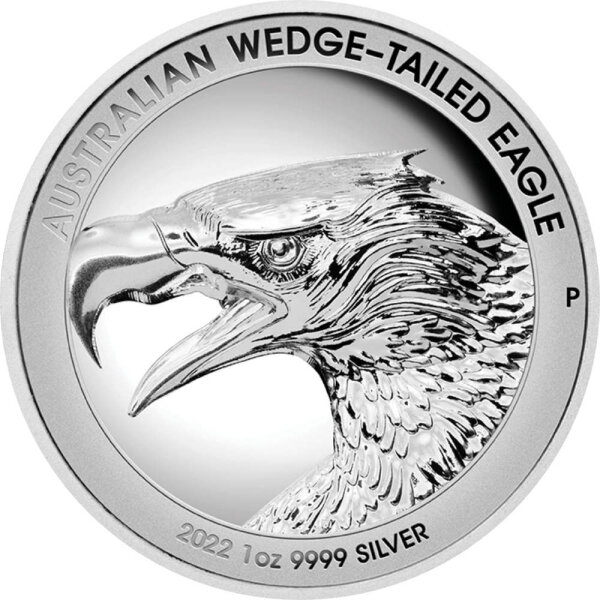 Australien Wedge Tailed Eagle 2022 1 oz Silber - PP High Relief incl. Etui & Zertifikat