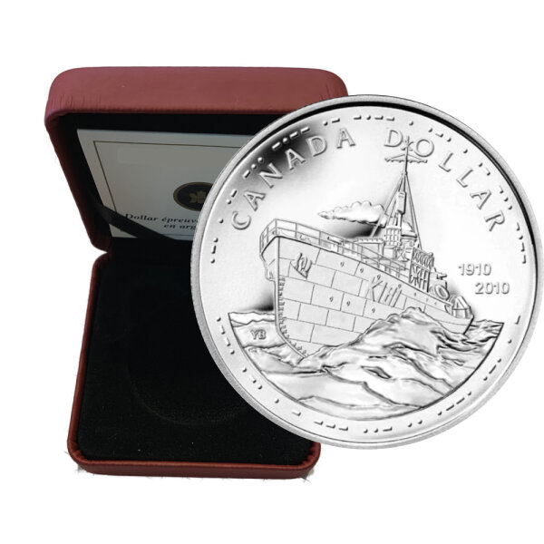 Kanada 1 Dollar 2010 100 Jahre Marine - Silber PP incl. Etui