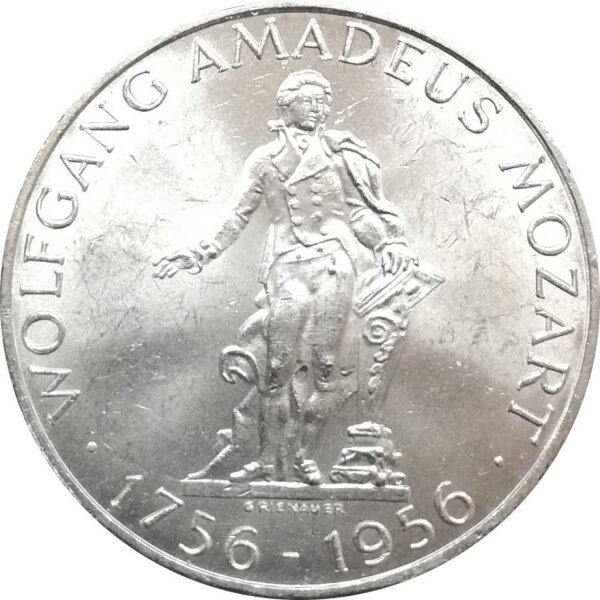 Österreich 25 Schilling 1956 W. A. Mozart - Silber PP