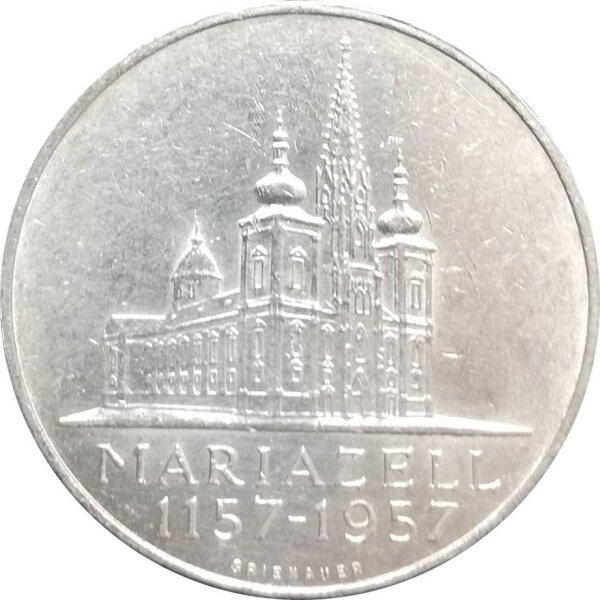 Österreich 25 Schilling 1957 Mariazell - Silber PP