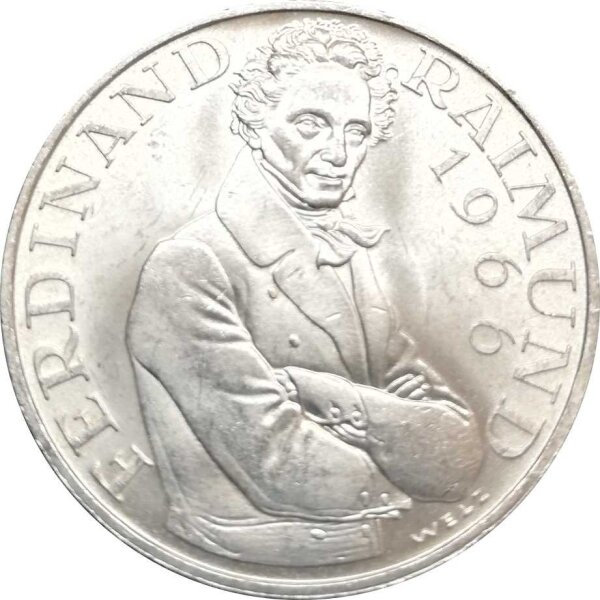 Österreich 25 Schilling 1966 Ferdinand Raimund - Silber PP