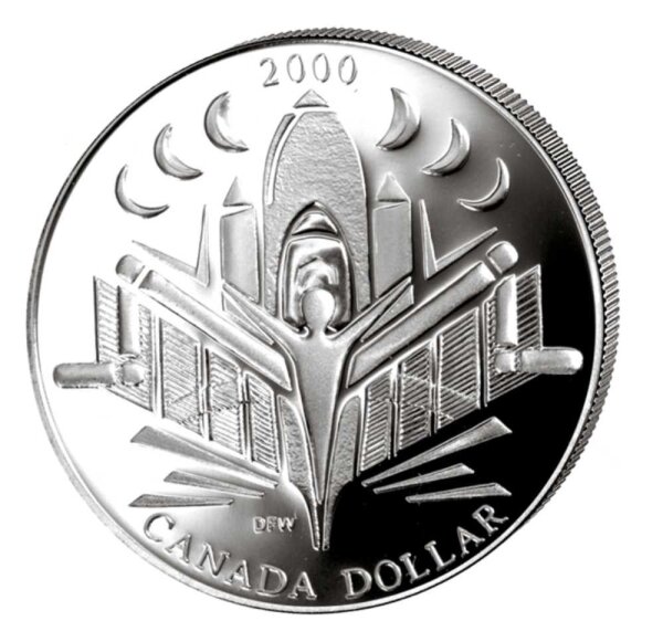 Kanada 1 Dollar 2000 Welt Entdeckung - Silber PP incl. Etui