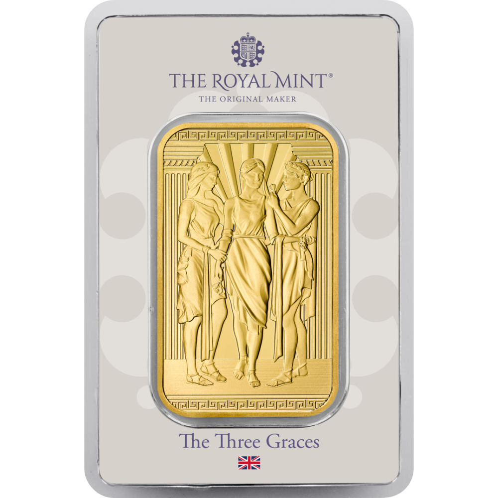 UK The Great Engravers 2. Ausgabe 2022 Three Graces 1 oz...