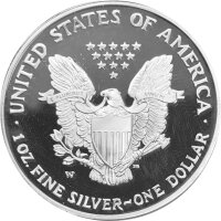 USA American Eagle 2003 1 oz Silber - Polierte Platte