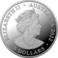 Australien Most Dangerous RAM Great White Shark 2022  5 oz Silber