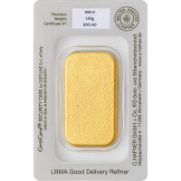 100 Gramm Goldbarren C. Hafner gegossen | Neuware LBMA