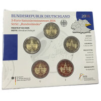 Deutschland 2 Euro Set - Stempelglanz 2016 - Sachsen