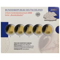 Deutschland 2 Euro Set - Polierte Platte 2008 - Hamburg