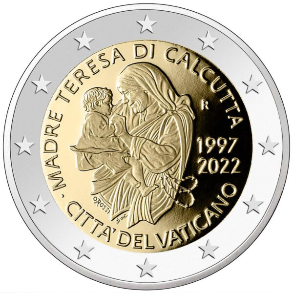 Vatikan 2 Euro 2022 "Mutter Teresa von Kalkutta"