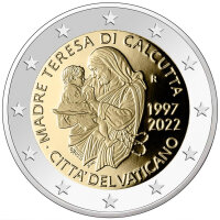 Vatikan 2 Euro 2022 "Mutter Teresa von Kalkutta"