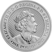Saint Helena India Wildlife 2022 Rhino 1 oz Silber