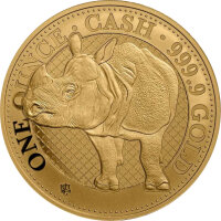 Saint Helena India Wildlife 2022 Rhino 1 oz Gold