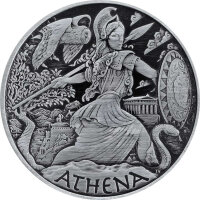 Tuvalu Olympische Götter 5. Ausgabe Athena 2022 1 oz...