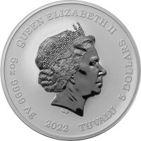 Tuvalu Olympische Götter 5. Ausgabe Athena 2022 5 oz Silber