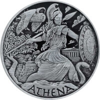 Tuvalu Olympische Götter 5. Ausgabe Athena 2022 5 oz...