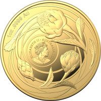 Australien RAM Wildblumen 2022 1. Ausgabe Waratah 1 oz Gold