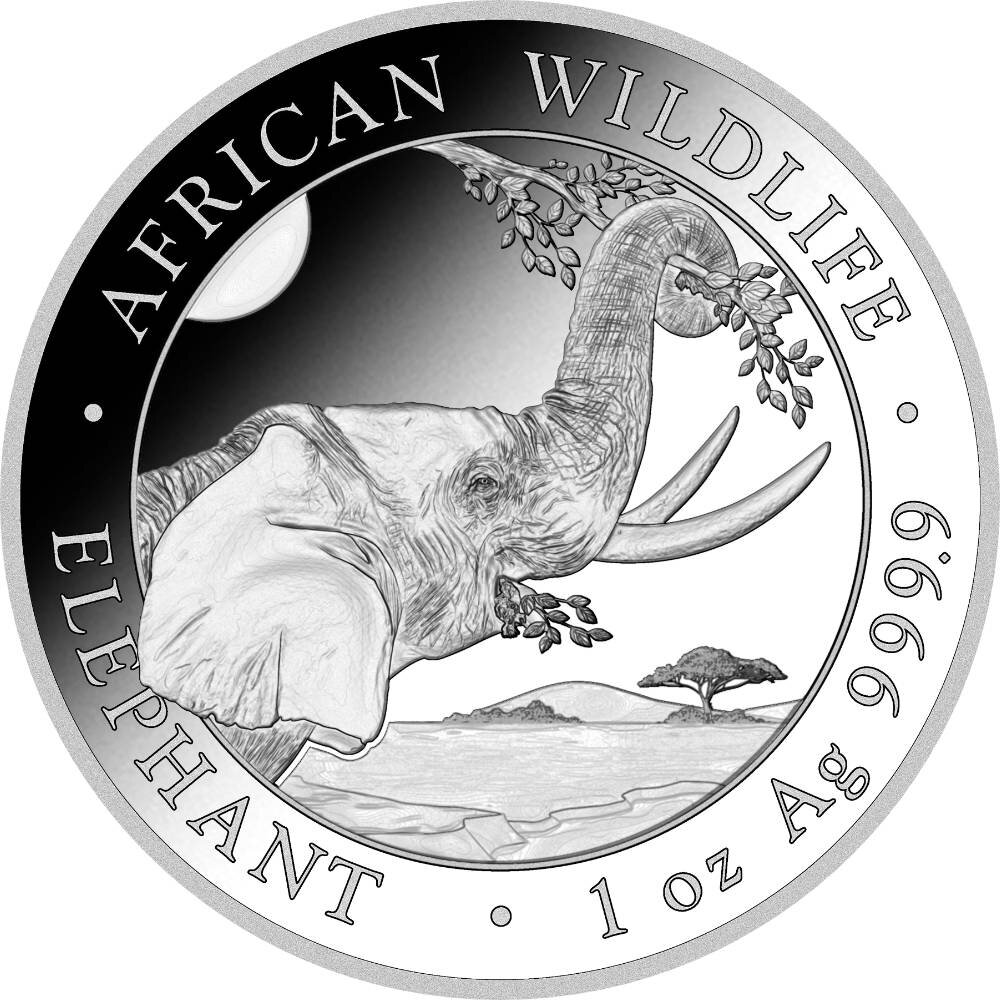 Somalia Elefant 2023 1 oz Silber