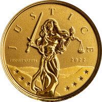 Gibraltar Lady Justice - Justitia 2022 1/10 oz Gold