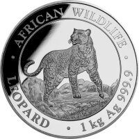 Somalia Leopard 2022 1000 Gramm Silber
