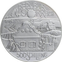 Österreich 500 Schilling 1994 Pannonische Region - Polierte Platte - Silber