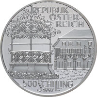 Österreich 500 Schilling 1997 Kunstschmied - Polierte Platte - Silber