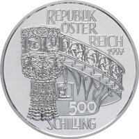 Österreich 500 Schilling 1997 Steinmetz - Polierte Platte - Silber