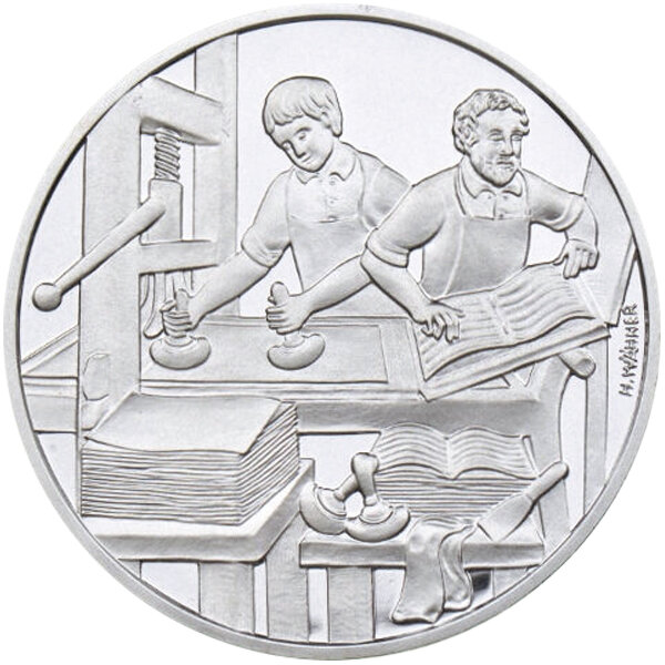 Österreich 500 Schilling 1998 Buchdruck - Polierte Platte - Silber