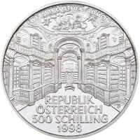 Österreich 500 Schilling 1998 Buchdruck - Polierte Platte - Silber