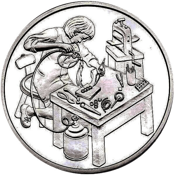 Österreich 500 Schilling 1998 Goldschmied - Polierte Platte - Silber