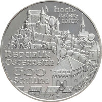 Österreich 500 Schilling 2000 Burg Hochosterwitz - Polierte Platte - Silber
