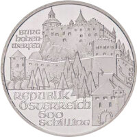 Österreich 500 Schilling 2000 Burg Hohenwerfen - Polierte Platte - Silber