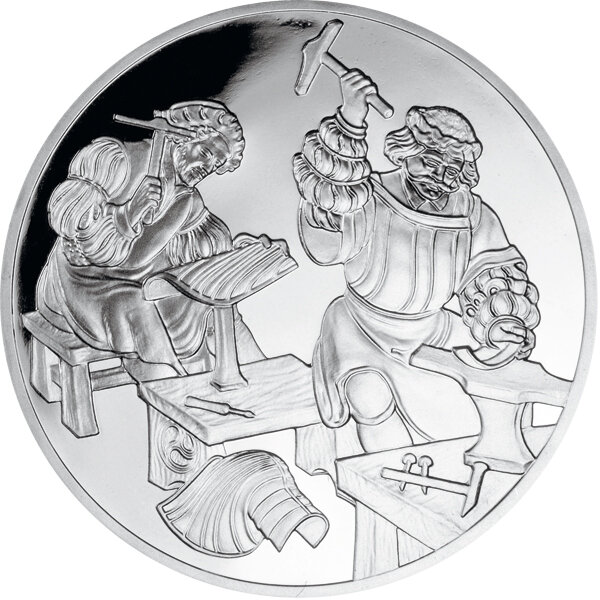 Österreich 500 Schilling 2001 Schattenburg - Polierte Platte - Silber