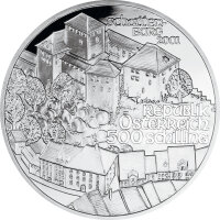 Österreich 500 Schilling 2001 Schattenburg - Polierte Platte - Silber
