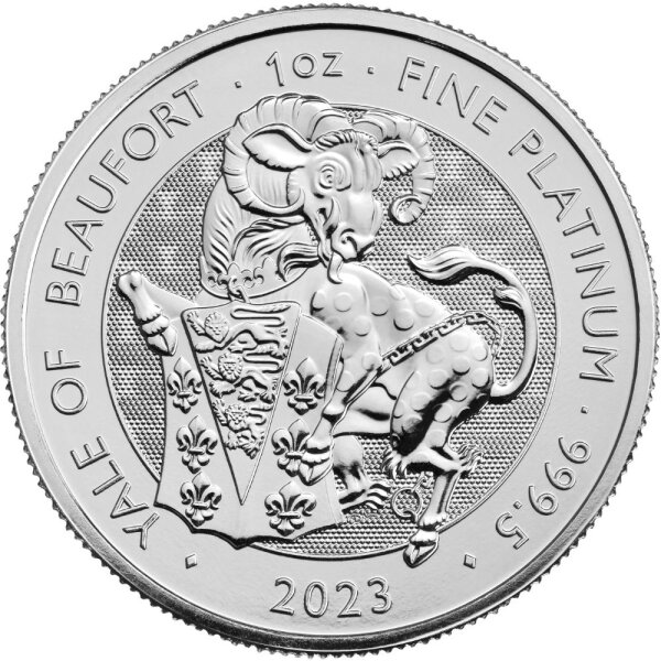 UK Tudor Beasts 2. Ausgabe 2023 Yale 1 oz Platin