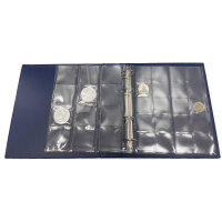 Münzalbum NUMMUS COLLECTIO - wattierter Ringbinder in Lederoptik - Rot