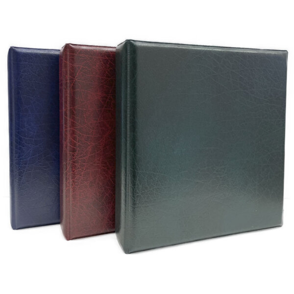Münzalbum NUMMUS COLLECTIO - wattierter Ringbinder in Lederoptik - Blau