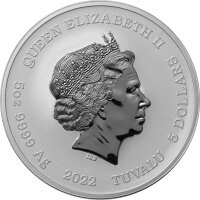 Tuvalu Olympische Götter 6. Ausgabe Aphrodite 2022 5 oz Silber