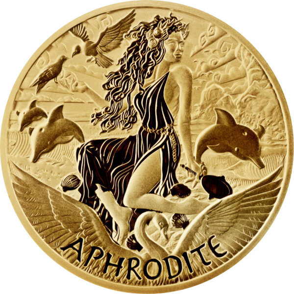 Tuvalu Olympische Götter 6. Ausgabe Aphrodite 2022 1 oz Gold
