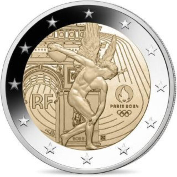 Frankreich 2 Euro 2022 "Olympia Diskuswerfer"