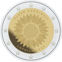 Lettland 2 Euro 2023 "Ukrainische Sonnenblume"