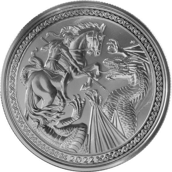 Ascension Island Modern Masters - Jody Clark St. George and the Dragon 2022 1 oz Silber