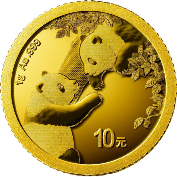 China Panda 2023 1 Gramm Gold - Original-Folie