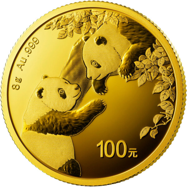 China Panda 2023 8 Gramm Gold - Original-Folie