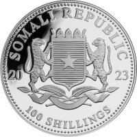 Somalia Elefant 2023 2 x 1 oz Silber - Tag und Nacht