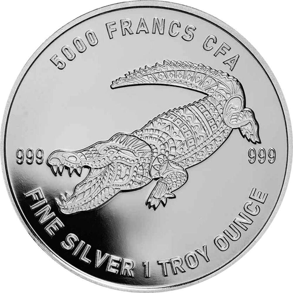 Tchad Mandala 9. Ausgabe Krokodil 2022 1 oz Silber