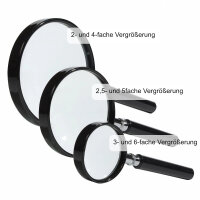 Stiellupe 2- und 4-fache Vergrößerung