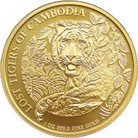 Cambodia Lost Tigers of Cambodia 2. Ausgabe 2023 1 oz Gold