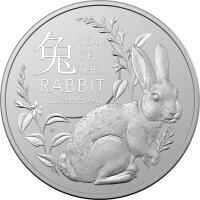 Australien RAM Lunar 2023 4. Ausgabe Jahr des Hasen 1 oz...